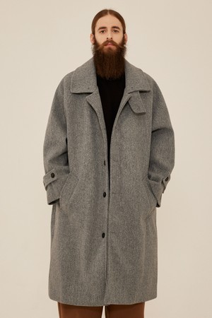 CB OVERSIZE BALMACAAN WOOL COAT (GRAY)