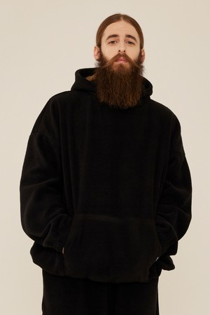 CB FLEECE OVER HOOD (BLACK)