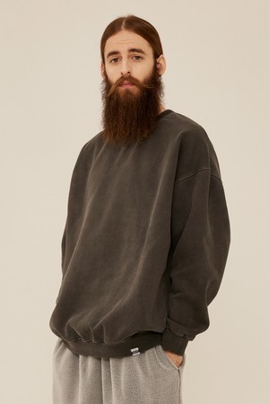 CB PIGMENT NAPPING CREWNECK  (CHARCOAL)