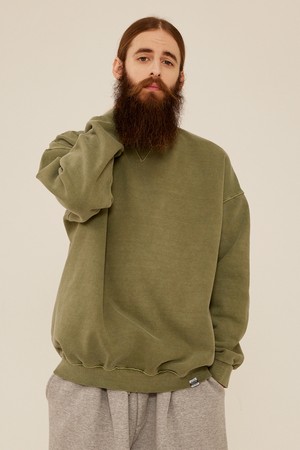 CB PIGMENT NAPPING CREWNECK  (KHAKI)