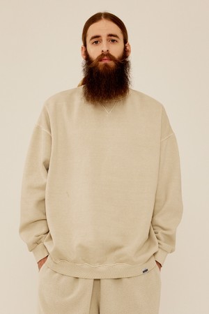 CB PIGMENT NAPPING CREWNECK  (BEIGE)