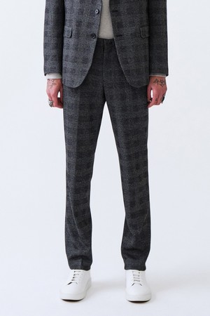 WARM 터치 스트레치 슬랙스_글렌체크 (테이퍼드핏)