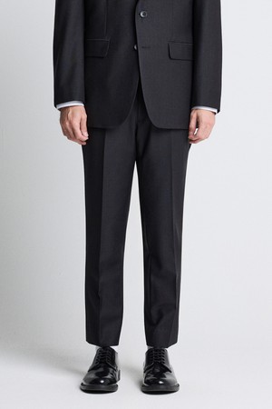 ITALY MARLANE 울 사방스판 포멀 팬츠_그레이 (클래식핏)