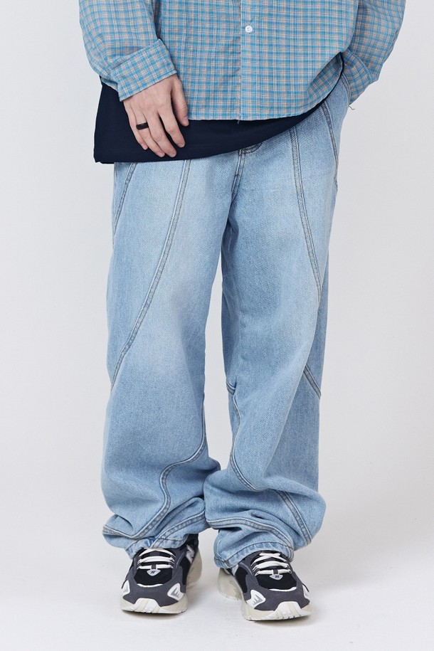 CARGOBROS - 데님 - CB VINTAGE INCISION WIDE DENIM PANTS (INDIGO)