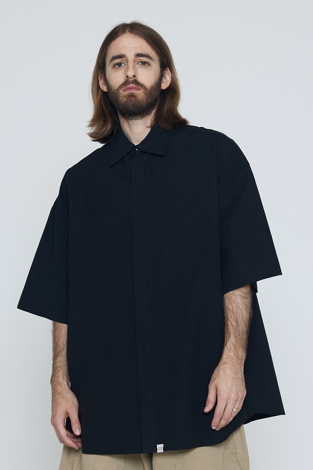 CARGOBROS - 반팔셔츠 - CB BIO OVER SHORT SLEEVE SHIRT (BLACK)