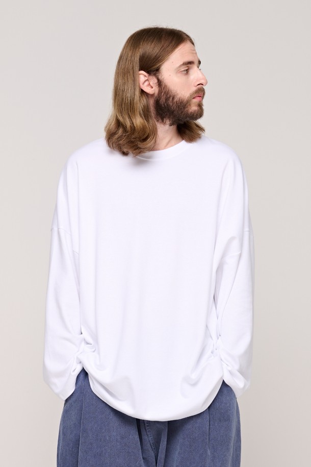 CARGOBROS - 긴팔티셔츠 - CB OVER BOX LONG SLEEVE (WHITE)