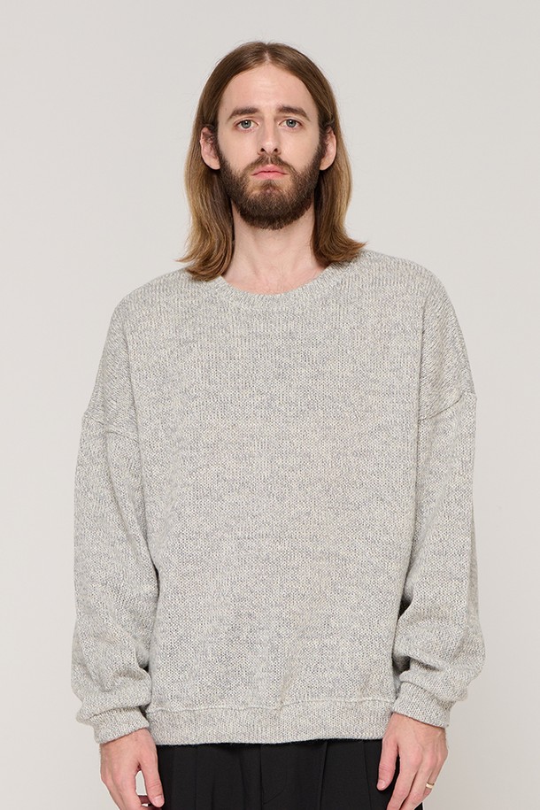 CARGOBROS - 스웨트셔츠 - OVER KNIT SWEATSHIRT  (GRAY)