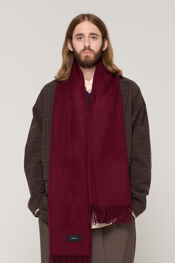 CARGOBROS - 스카프/머플러 - CB STANDARD PLAIT WIDE MUFFLER (WINE)