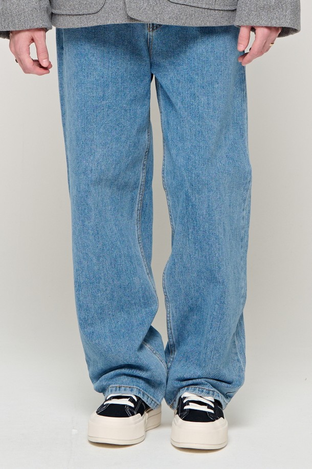 CARGOBROS - 데님 - CB WIDE DENIM PANTS  (BLUE)