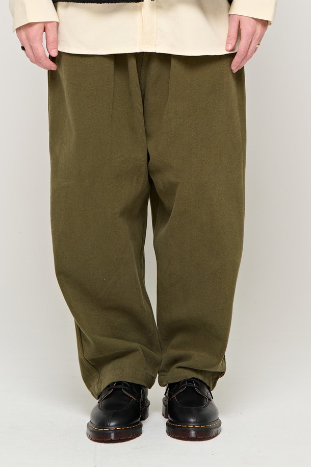 CARGOBROS - 캐주얼팬츠 - CB BASIC NAPPING WIDE BANDING PANTS (KHAKI)