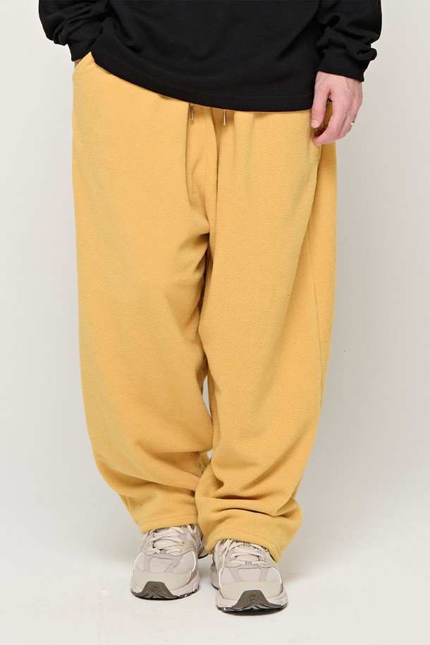 CARGOBROS - 캐주얼팬츠 - CB FLEECE WIDE PANTS (YELLOW)