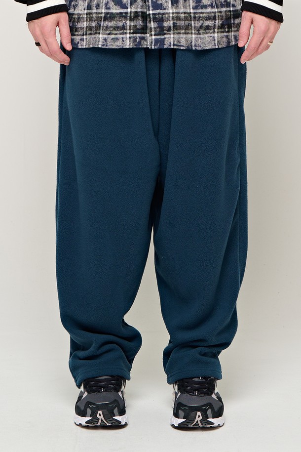 CARGOBROS - 캐주얼팬츠 - CB FLEECE WIDE PANTS (NAVY)