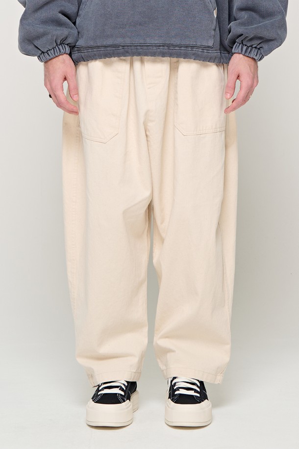 CARGOBROS - 캐주얼팬츠 - CB COTTON FATIGUE BANDING PANTS (IVORY)