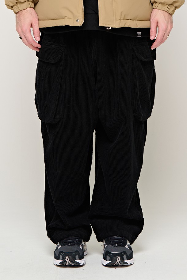 CARGOBROS - 캐주얼팬츠 - CB CORDUROY BANDING CARGO PANTS (BLACK)