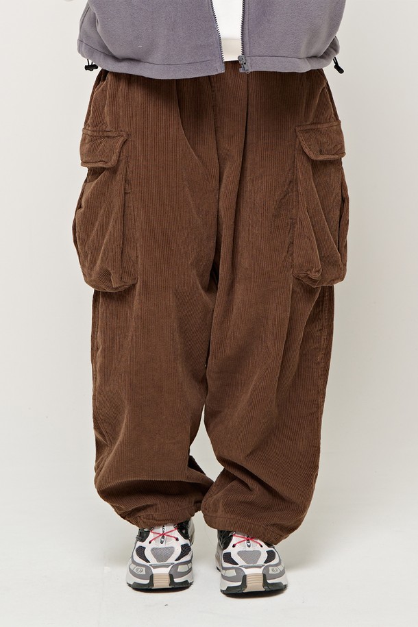 CARGOBROS - 캐주얼팬츠 - CB CORDUROY BANDING CARGO PANTS (BROWN)