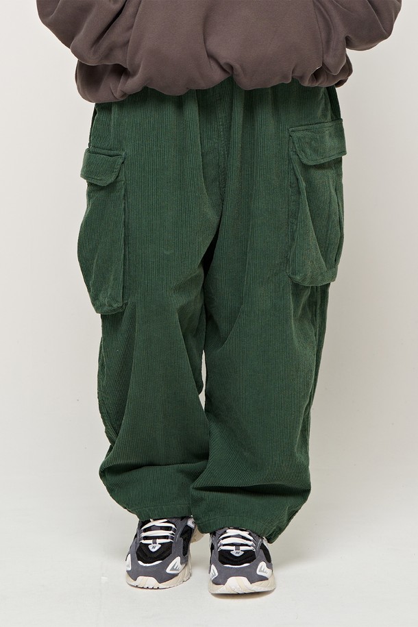 CARGOBROS - 캐주얼팬츠 - CB CORDUROY BANDING CARGO PANTS (GREEN)