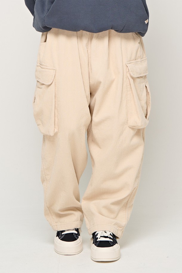 CARGOBROS - 캐주얼팬츠 - CB CORDUROY BANDING CARGO PANTS (IVORY)