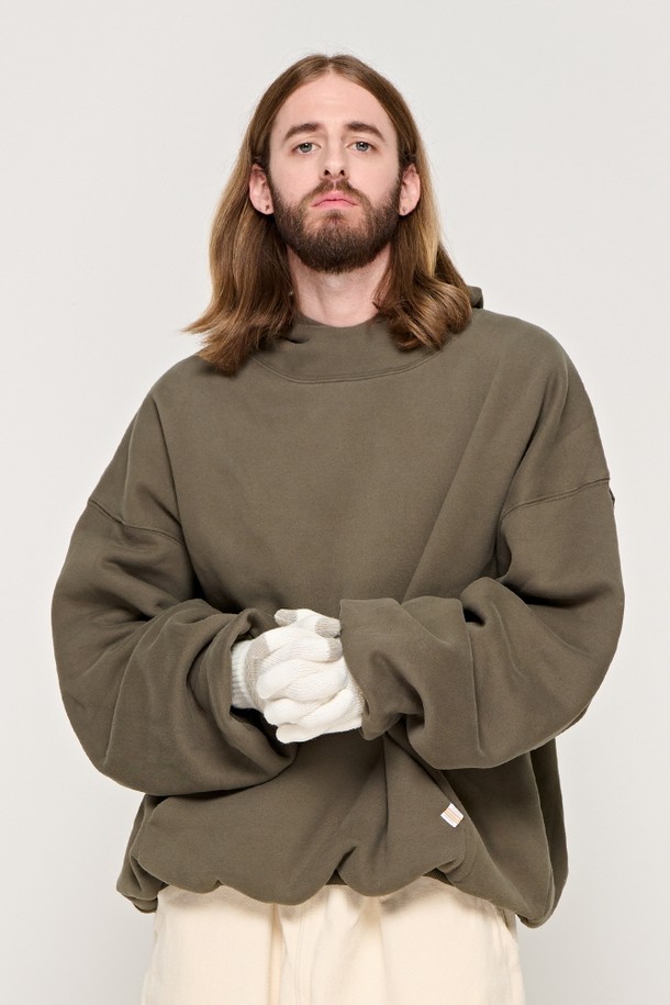 CARGOBROS - 후디 - CB FLEECE ROLL UP OVER HOOD (KHAKI)