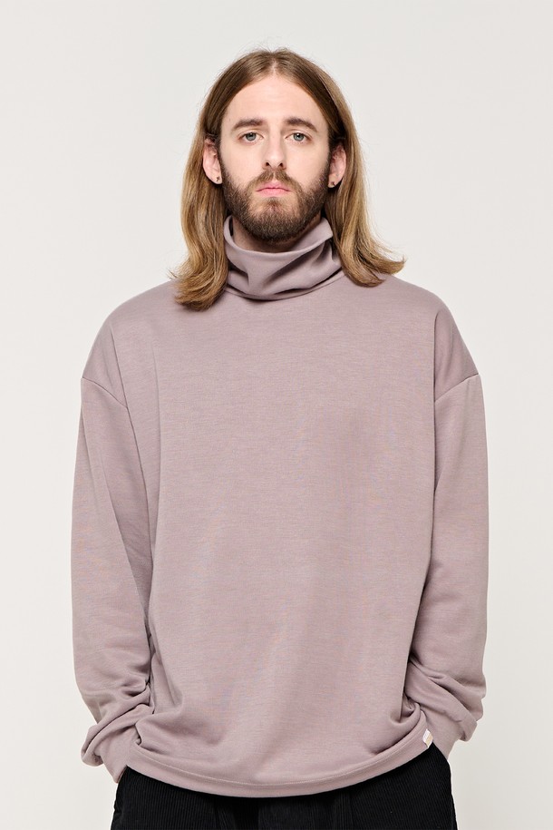 CARGOBROS - 긴팔티셔츠 - CB OVER TURTLE-NECK LONG SLEEVE T-SHIRT (BROWN)