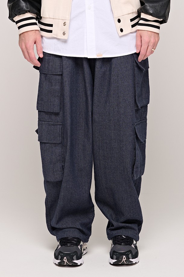 CARGOBROS - 데님 - CB DENIM CARGO PANTS (BLUE)