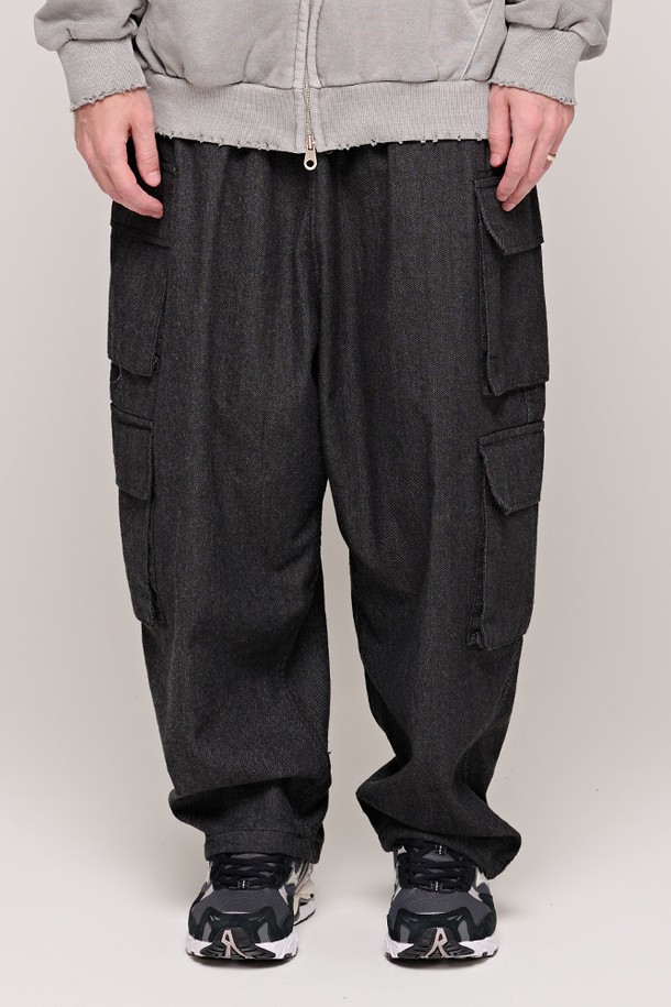 CARGOBROS - 데님 - CB DENIM CARGO PANTS (BLACK)