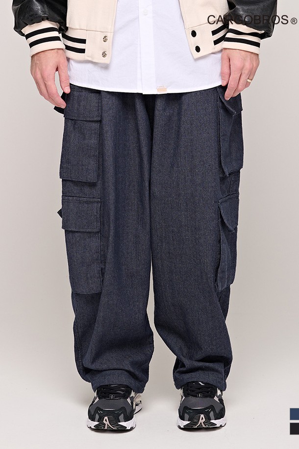 CARGOBROS - 데님 - CB DENIM CARGO PANTS (BLUE)