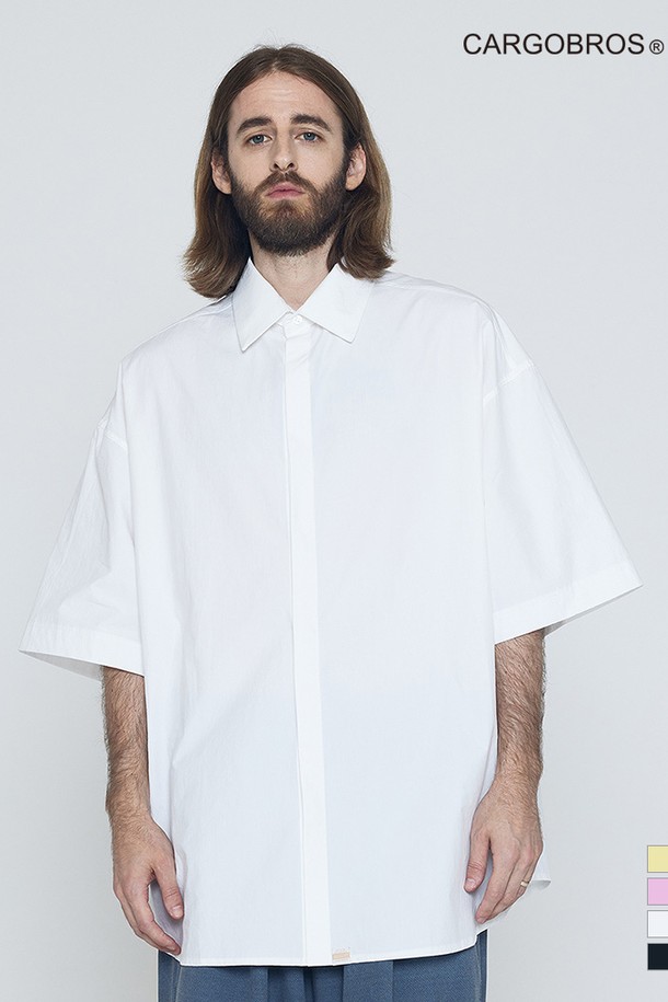 CARGOBROS - 반팔셔츠 - CB BIO OVER SHORT SLEEVE SHIRT (WHITE)