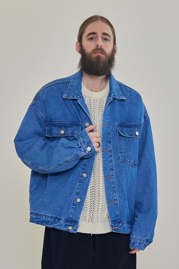 CARGOBROS - 블루종/점퍼 - CB CLASSIC DENIM TRUCKER JACKET (BLUE)