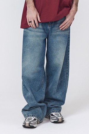 CB BRUSH WIDE DENIM PANTS (BLUE)