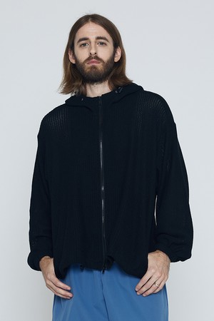 CB SCASI NET HOOD ZIP UP (BLACK)