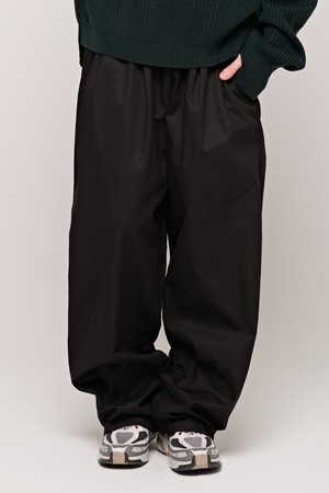 CB COTTON ONE TUCK BANDING PANTS (BLACK)