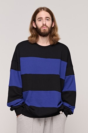 CB STRIPE SWEATSHIRT (BLUE)