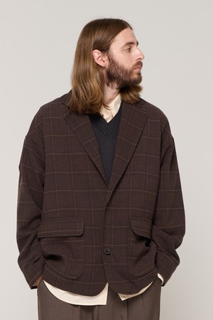 GLEN CHECK BLAZER (BROWN)