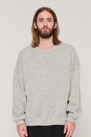 OVER KNIT SWEATSHIRT  (GRAY)