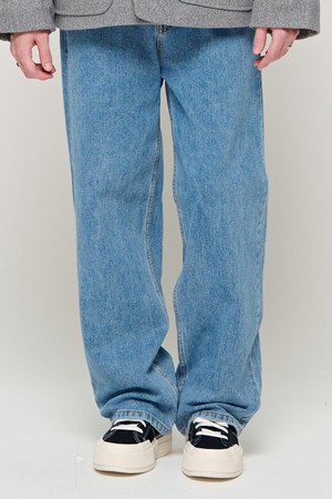 CB WIDE DENIM PANTS  (BLUE)