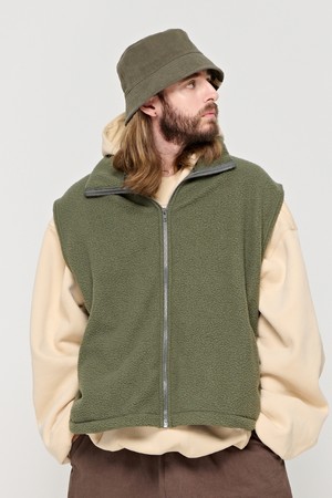 CB BASIC FLEECE VEST (KHAKI)