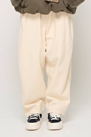 CB BASIC NAPPING WIDE BANDING PANTS (IVORY)