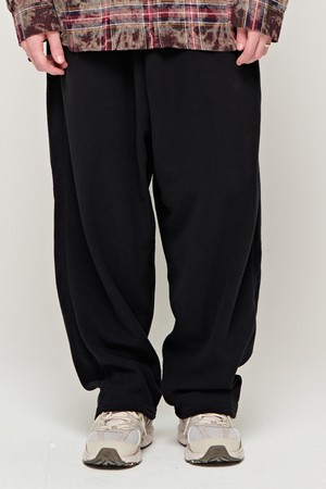 CB FLEECE WIDE PANTS (BLACK)