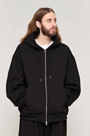 CB 2WAY NAPPING HOOD ZIP UP (BLACK)