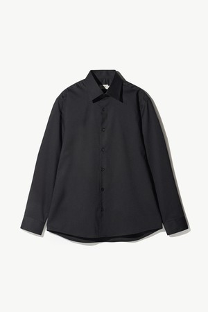 실크터치 고탄력 클래식 셔츠_블랙 (클래식핏)