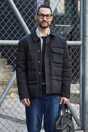 덕다운 모던 유틸리티 자켓_블랙 (클래식핏)