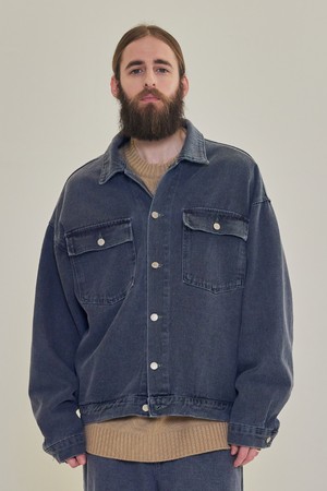 CB CLASSIC DENIM TRUCKER JACKET (GRAY)