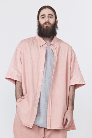 CB PIGMENT OVER SHORT SLEEVE SHIRT (PINK)