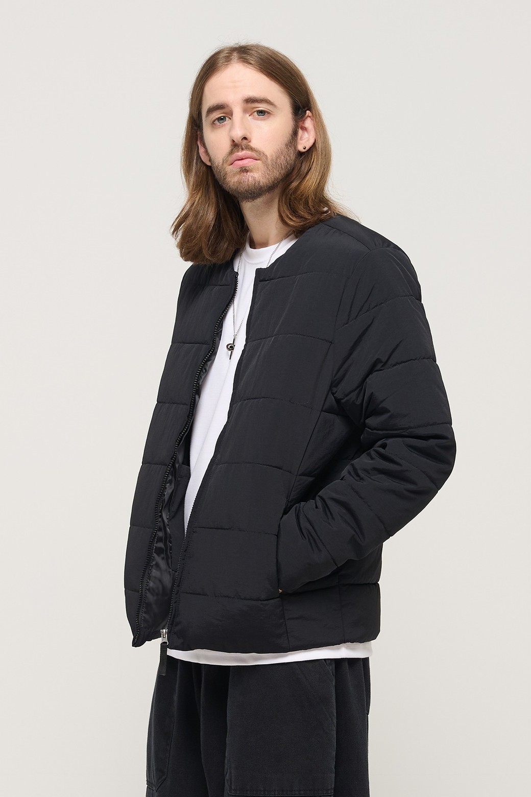 CARGOBROS - 블루종/점퍼 - COMFORT NECK LIGHT DAILY RANGER PADDING JACKET (BLACK)