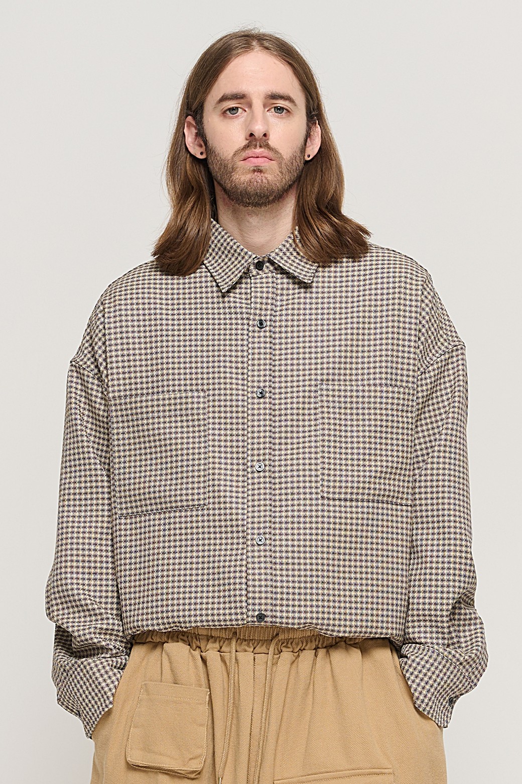 CARGOBROS - 긴팔셔츠 - WESTERN GINGHAM OVER CHECK SHIRT (BROWN)