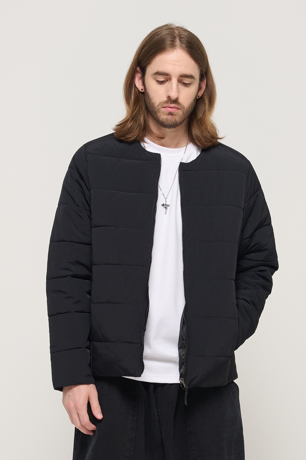 CARGOBROS - 블루종/점퍼 - COMFORT NECK LIGHT DAILY RANGER PADDING JACKET (BLACK)