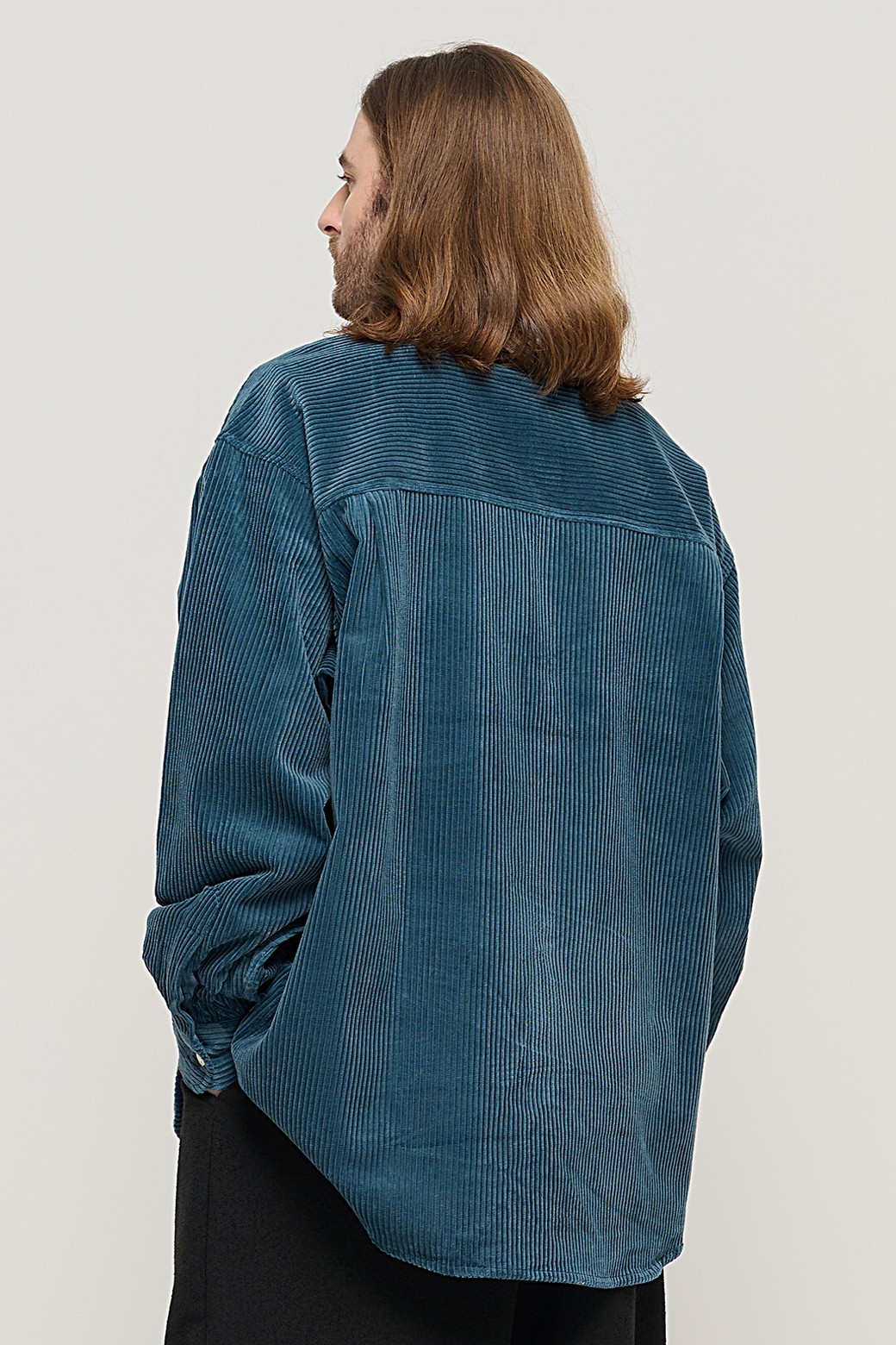 CARGOBROS - 긴팔셔츠 - Y2K STYLE CORDUROY OVER SHIRT (GREEN)
