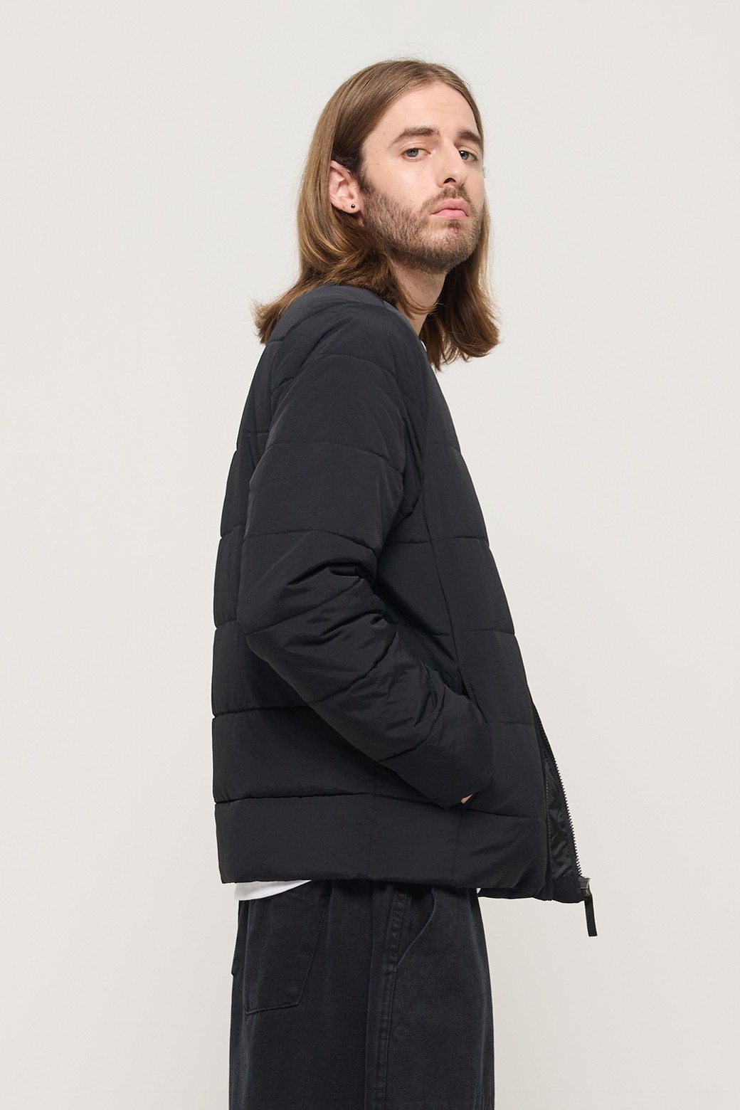 CARGOBROS - 블루종/점퍼 - COMFORT NECK LIGHT DAILY RANGER PADDING JACKET (BLACK)