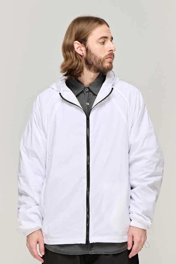 CARGOBROS - 블루종/점퍼 - CB PIPING WINDBREAKER JACKET (WHITE)