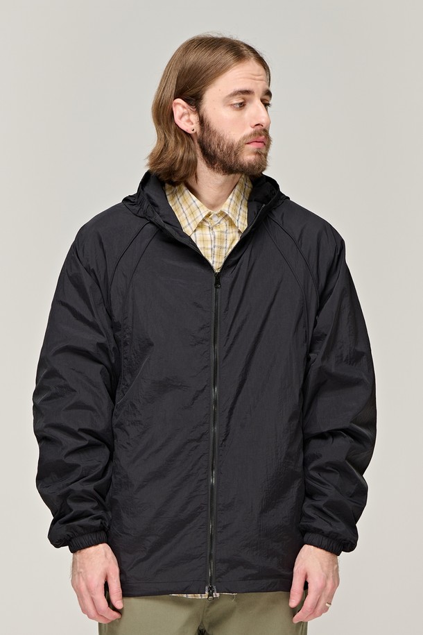 CARGOBROS - 블루종/점퍼 - CB PIPING WINDBREAKER JACKET (BLACK)